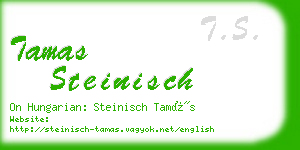 tamas steinisch business card